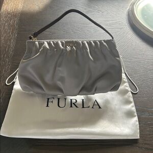 Furla Gray Satin Wrislet with Dustbag